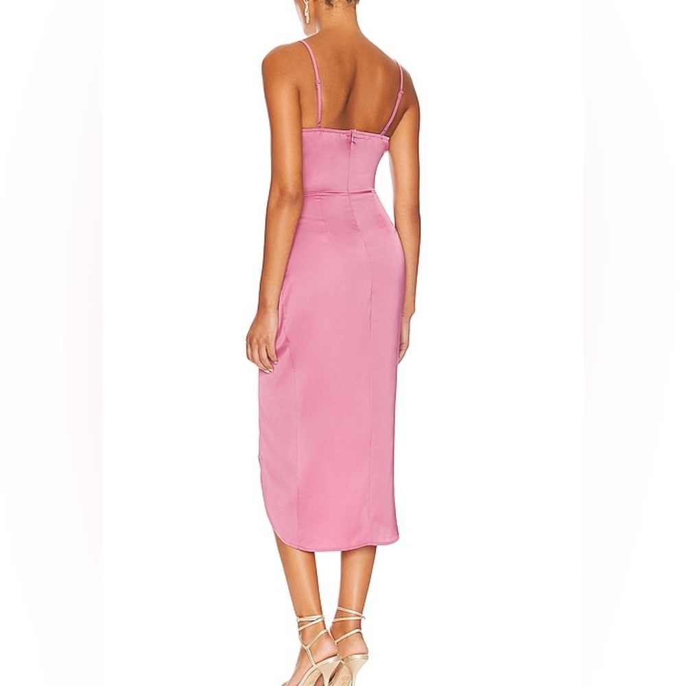 REVOLVE MORE TO COME Adonia Wrap Midi Dress in Pink size xs - Picture 3 of 9